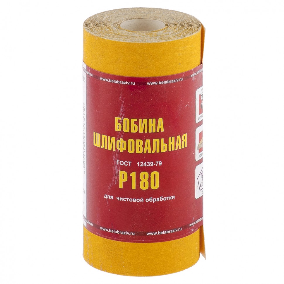 Шкурка на бумажной основе,LP41C, зерн.Р180,мини-рулон(бобина шлифовальная)115мм х 5м (БАЗ)// Россия Шкурка на бумажной основе,LP41C, зерн.Р180,мини-рулон(бобина шлифовальная)115мм х 5м (БАЗ)// Россия