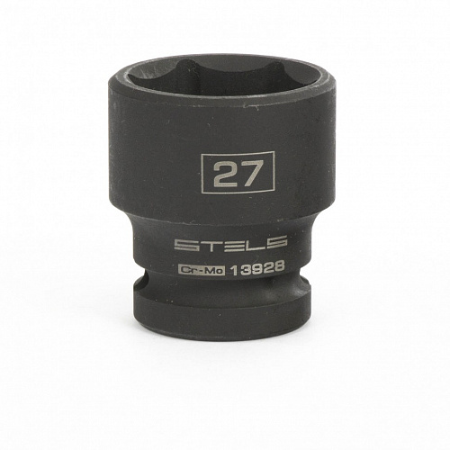 Головка ударная шестигранная, 27 мм, 1/2", CrMo// Stels Головка ударная шестигранная, 27 мм, 1/2", CrMo// Stels