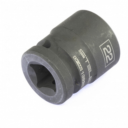 Головка ударная шестигранная, 22 мм, 1/2", CrMo// Stels Головка ударная шестигранная, 22 мм, 1/2", CrMo// Stels