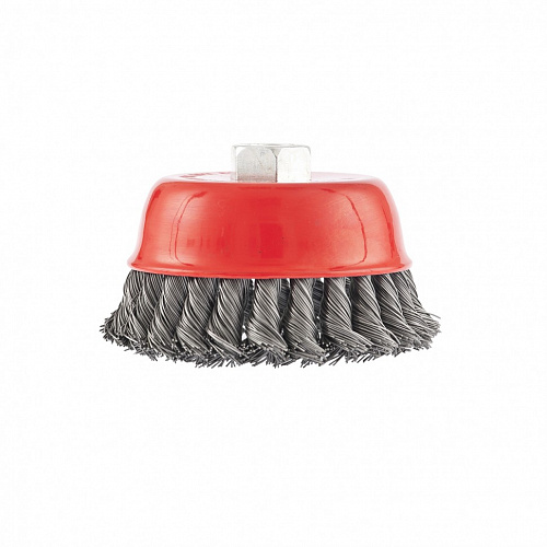 Щетка для УШМ, 100 мм, М14, Чашка, крученая проволока 0,5 мм// Matrix Щетка для УШМ, 100 мм, М14, Чашка, крученая проволока 0,5 мм// Matrix