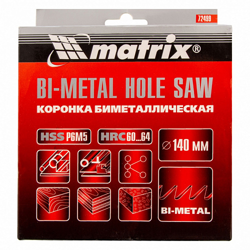 Коронка BIMETAL, 140 мм// Matrix Коронка BIMETAL, 140 мм// Matrix
