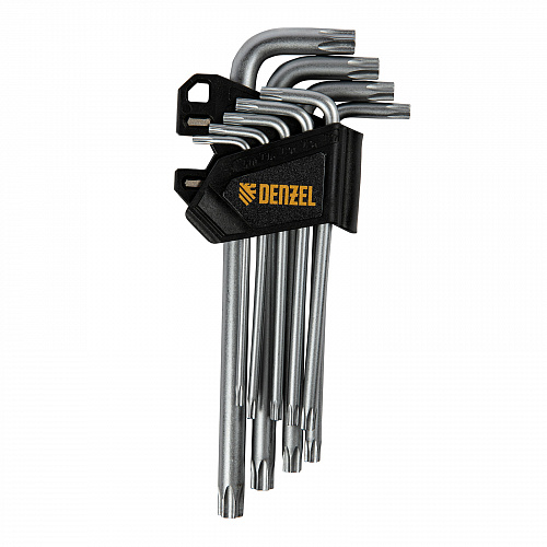 Набор ключей имбусовых Torx-Tempered, TT10-50, CrV, 9 шт., удлиненные// Deznel Набор ключей имбусовых Torx-Tempered, TT10-50, CrV, 9 шт., удлиненные// Deznel