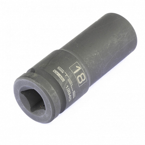Головка ударная удлиненная шестигранная, 18 мм, 1/2", CrMo// Stels Головка ударная удлиненная шестигранная, 18 мм, 1/2", CrMo// Stels