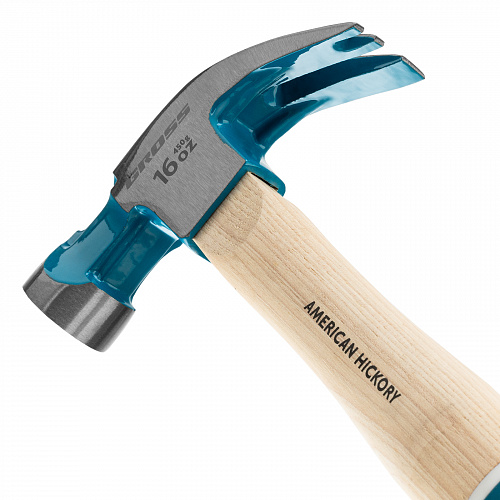 Молоток-гвоздодер,450 г, угол 45, магнит, обрезиненная рукоятка AMERICAN HICKORY // GROSS Молоток-гвоздодер,450 г, угол 45, магнит, обрезиненная рукоятка AMERICAN HICKORY // GROSS