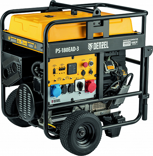 Генератор бензиновый PS-180EAD-3, 18 кВт,230/400 В, 65л, разъём ATS,перекл.режима,эл.старт// Denzel Генератор бензиновый PS-180EAD-3, 18 кВт,230/400 В, 65л, разъём ATS,перекл.режима,эл.старт// Denzel