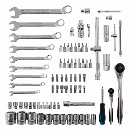 Набор инструментов, 1/4", 1/2", CrV, 120 зубьев, 82 предмета// Gross Набор инструментов, 1/4", 1/2", CrV, 120 зубьев, 82 предмета// Gross