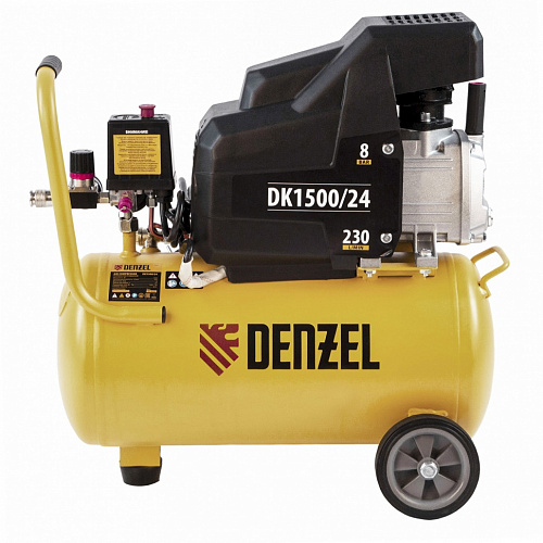 Компрессор воздушный DK1500/24,Х-PRO 1,5 кВт, 230 л/мин, 24 л// Denzel Компрессор воздушный DK1500/24,Х-PRO 1,5 кВт, 230 л/мин, 24 л// Denzel