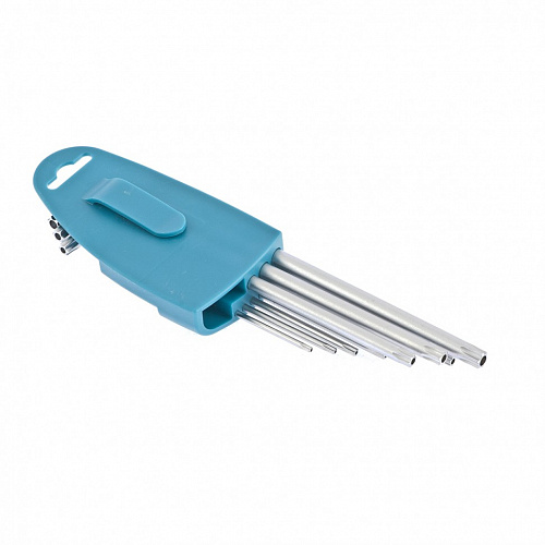 Набор ключей имбусовых TORX-TT, 9 шт: T10-T50, экстра-длин., S2, сатинированные// Gross Набор ключей имбусовых TORX-TT, 9 шт: T10-T50, экстра-длин., S2, сатинированные// Gross