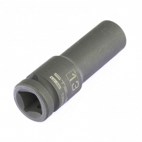 Головка ударная удлиненная шестигранная, 13 мм, 1/2", CrMo// Stels Головка ударная удлиненная шестигранная, 13 мм, 1/2", CrMo// Stels