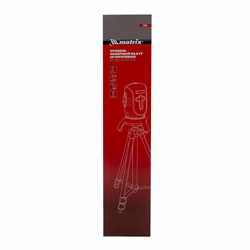 Лазерный уровень ML01T, 10 м, ±0,5мм/1м, 650 нм, резьба 5/8", штатив// Matrix Лазерный уровень ML01T, 10 м, ±0,5мм/1м, 650 нм, резьба 5/8", штатив// Matrix