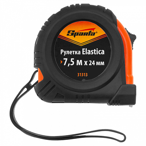 Рулетка Elastica, 7.5 м х 24 мм, обрезиненный корпус// Sparta Рулетка Elastica, 7.5 м х 24 мм, обрезиненный корпус// Sparta