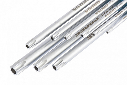 Набор ключей имбусовых TORX-TT, 9 шт: T10-T50, экстра-длин., S2, сатинированные// Gross Набор ключей имбусовых TORX-TT, 9 шт: T10-T50, экстра-длин., S2, сатинированные// Gross