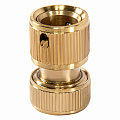 Набор для подключения шланга 1/2", (переходник, 2 соединит.аквастоп), латунный// Palisad Набор для подключения шланга 1/2", (переходник, 2 соединит.аквастоп), латунный// Palisad