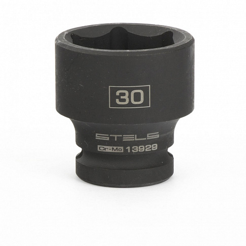 Головка ударная шестигранная, 30 мм, 1/2", CrMo// Stels Головка ударная шестигранная, 30 мм, 1/2", CrMo// Stels