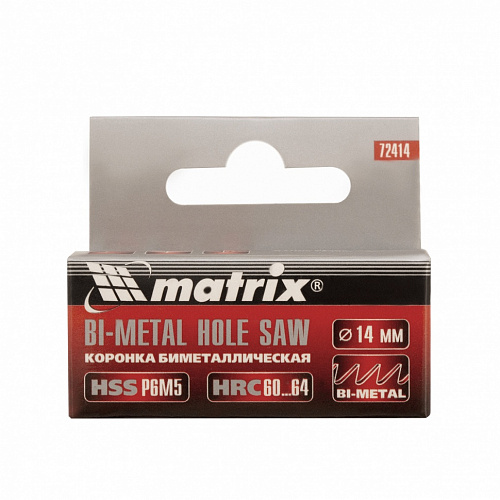 Коронка BIMETAL, 14 мм// Matrix Коронка BIMETAL, 14 мм// Matrix