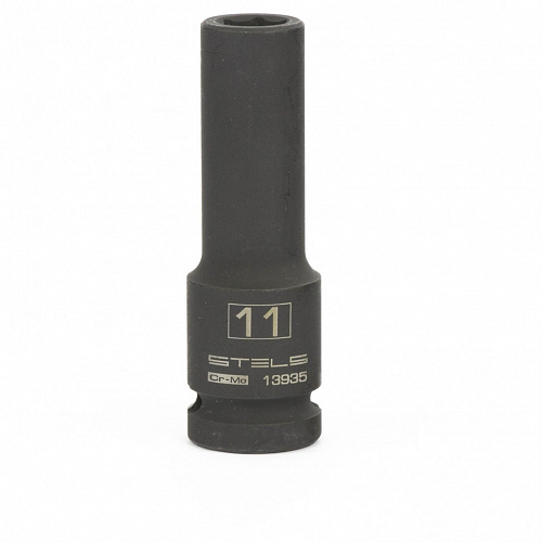 Головка ударная удлиненная шестигранная, 11 мм, 1/2", CrMo// Stels Головка ударная удлиненная шестигранная, 11 мм, 1/2", CrMo// Stels