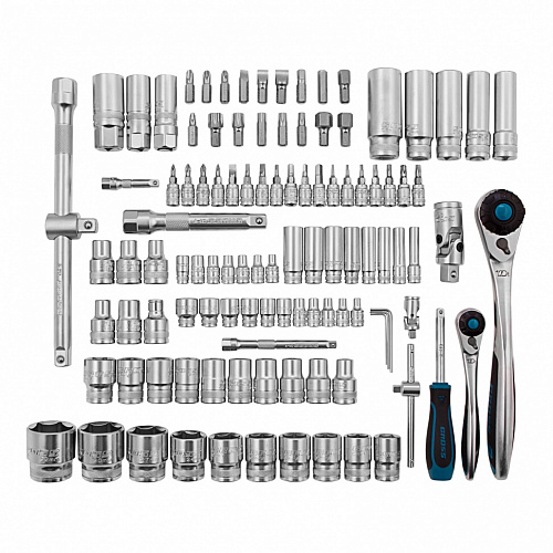 Набор инструментов, 1/4", 1/2", CrV, 120 зубьев, 109 предметов// Gross Набор инструментов, 1/4", 1/2", CrV, 120 зубьев, 109 предметов// Gross