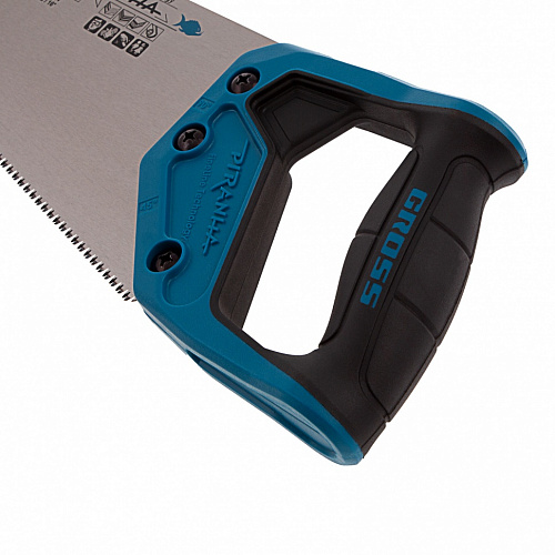 Ножовка по дереву "PIRANHA", 400 мм, 11-12 TPI, зуб - 3D, каленый зуб, 2-х комп. рук-ка// Gross Ножовка по дереву "PIRANHA", 400 мм, 11-12 TPI, зуб - 3D, каленый зуб, 2-х комп. рук-ка// Gross