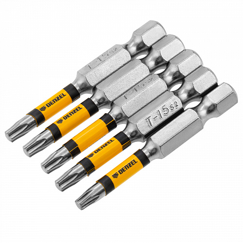 Набор бит, T15x2", 5 шт.// Denzel Набор бит, T15x2", 5 шт.// Denzel