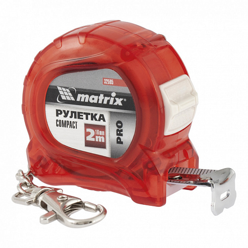 Рулетка Compact, 2 м x 16 мм, компактный размер, карабин-держатель, PRO// Matrix Рулетка Compact, 2 м x 16 мм, компактный размер, карабин-держатель, PRO// Matrix