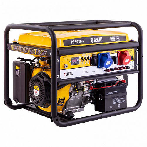 Генератор бензиновый PS-90ED-3, 9,0кВт, переключение режима 230В/400В, 25л, электростартер// Denzel Генератор бензиновый PS-90ED-3, 9,0кВт, переключение режима 230В/400В, 25л, электростартер// Denzel