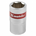 Головка торцевая, 15 мм, 6-гранная, CrV, под квадрат 1/2", хромированная// Matrix Головка торцевая, 15 мм, 6-гранная, CrV, под квадрат 1/2", хромированная// Matrix