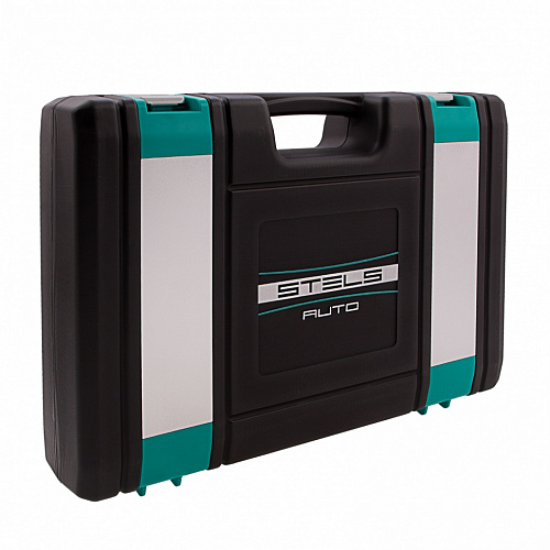 Набор инструментов, 1/2", Cr-V, S2, усиленный кейс, 58 предметов// Stels Набор инструментов, 1/2", Cr-V, S2, усиленный кейс, 58 предметов// Stels
