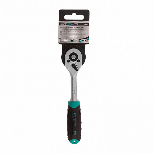 Ключ-трещотка 1/4", 72 зуба, с быстрым сбросом, CrV// Stels Ключ-трещотка 1/4", 72 зуба, с быстрым сбросом, CrV// Stels