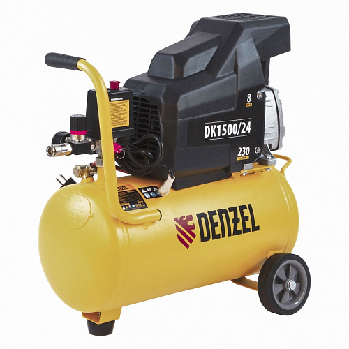 Компрессор воздушный DK1500/24,Х-PRO 1,5 кВт, 230 л/мин, 24 л// Denzel Компрессор воздушный DK1500/24,Х-PRO 1,5 кВт, 230 л/мин, 24 л// Denzel